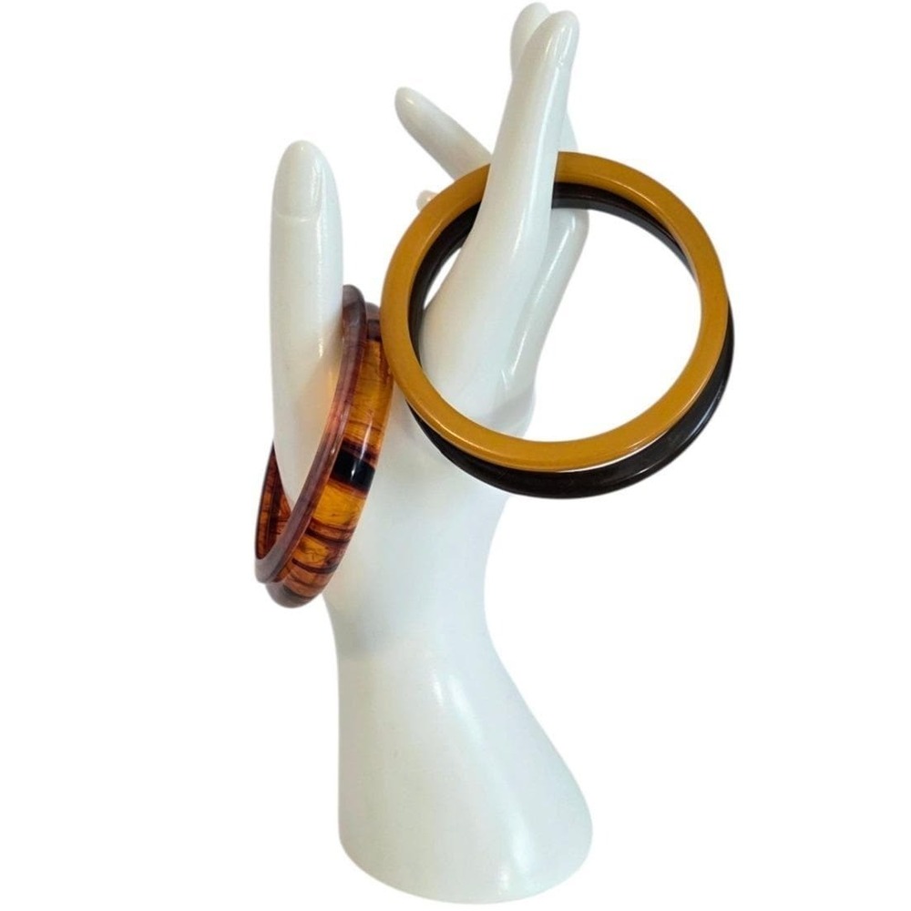 4‎ Vintage Multicolor Bakelite Tortoiseshell Root Beer Bangle Bracelet Bracelets